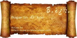 Bugarin Ákos névjegykártya
